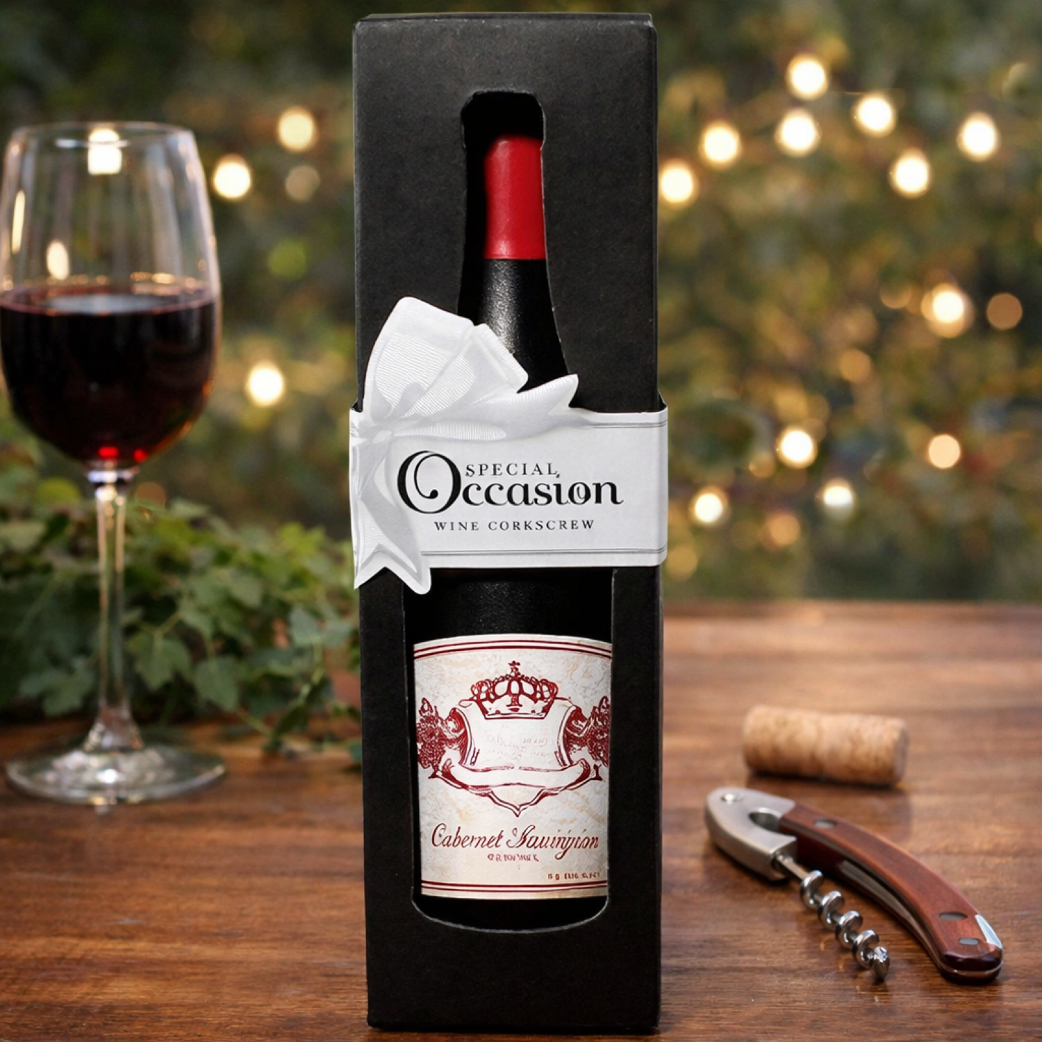 Wine Bottle Corkscrew With Personalized Label 2707